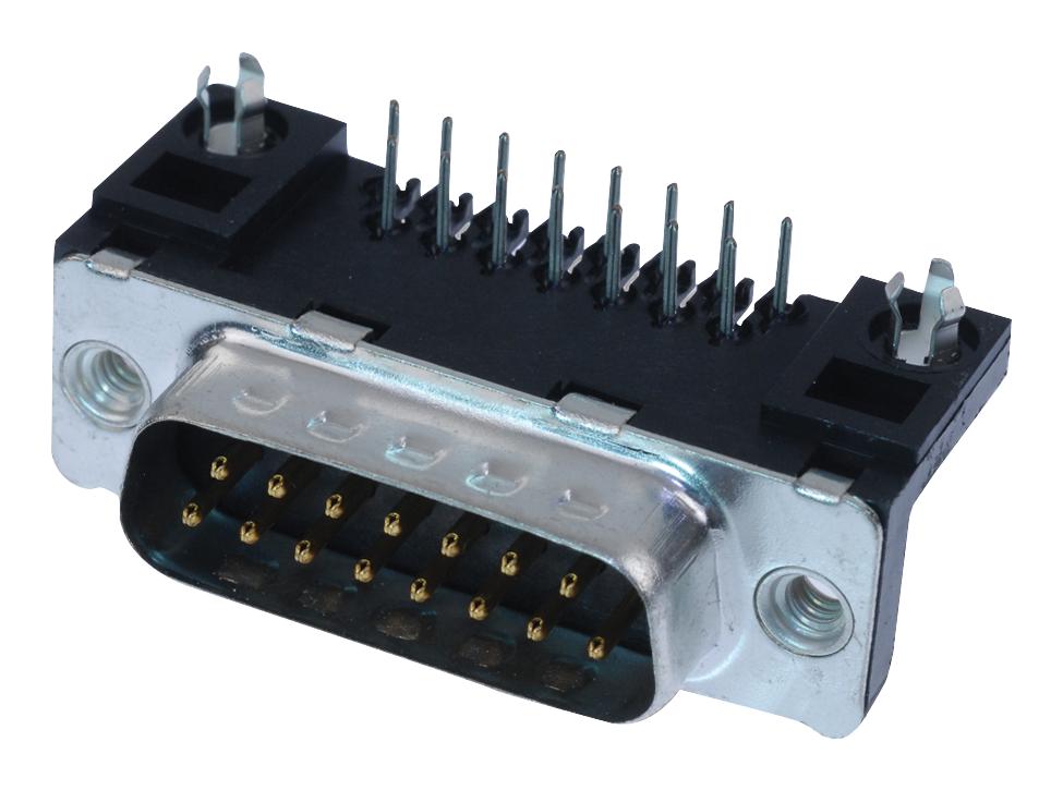 Amphenol Communications Solutions D15P33E4Gx00Lf D Sub Connector, Plug, 15Pos, Through Hole