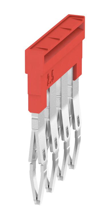 Weidmuller 2108700000 Cross Connector, Push In, Wemid, Red