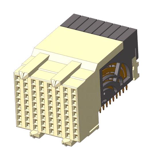 Amphenol Communications Solutions 10124355-101Lf Backplane Connector, R/a Rcpt, 72P, Press Fit