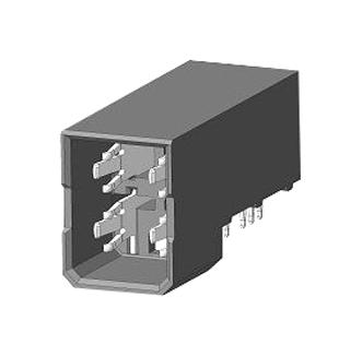 Amphenol Communications Solutions 10124648-001Lf Backplane Connector, R/a Hdr, 4Pos, Press Fit