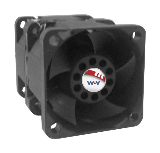 Wakefield Thermal Dc0405612U2B-2T0 Axial Fan, 40mm, 12Vdc, 37.21Cfm, 69Dba