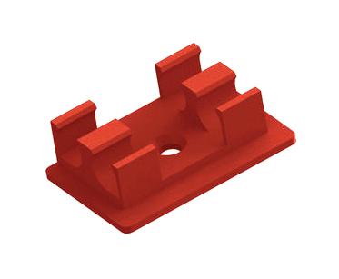 Essentra Components Efa04-61-Ass Adhesive Cable Clip, Red, 0.236, Pa 6.6