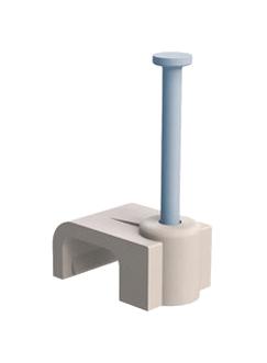 Essentra Components 22Ncc0900Fw Cable Clamp, Nail-In, Polyethylene/white