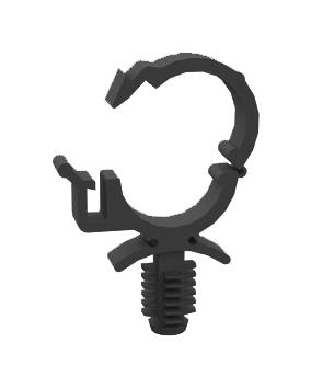 Essentra Components 23Rcfb050B Cable Clamp, Hinged, Nylon 6.6, Black