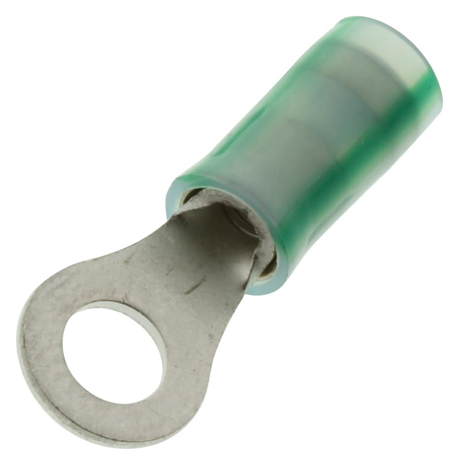 Amp Connectors / Te Connectivity 1-51864-1 Terminal, Ring Tongue, #8, Crimp, Green