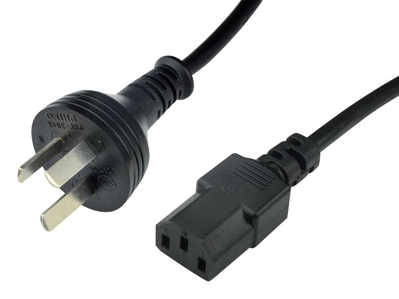 Volex 2137H 10 C3 Power Cord, Iec60320C-13, 2.5M, 10A, Black