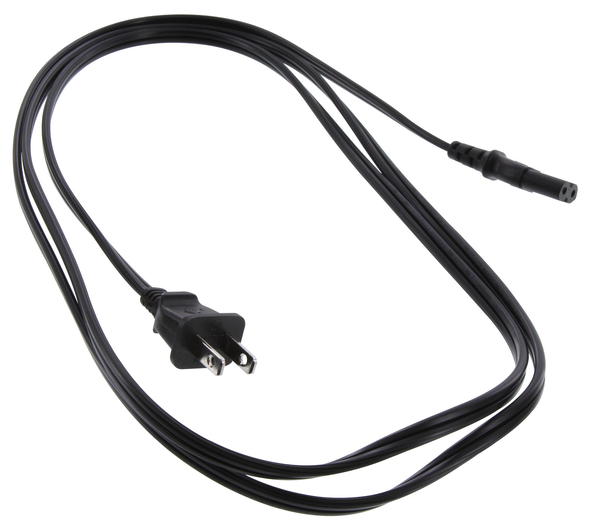 Multicomp Pro Mc002839 Power Cord, Nema 1-15P/iec C7, 5.9Ft