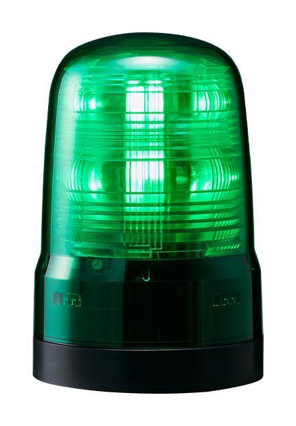 Patlite (U.s.a.) Sf08-M1Ktn-G Beacon, Green, Flash/rotate, 80mm, 24Vdc