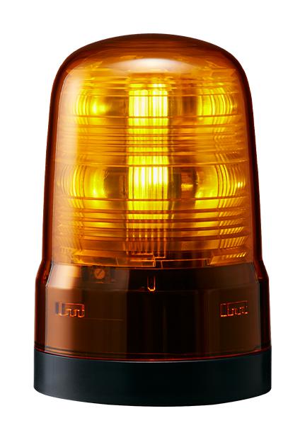 Patlite (U.s.a.) Sf08-M1Ktn-Y Beacon, Amber, Flash/rotate, 80mm, 24Vdc