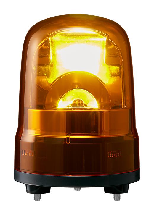 Patlite (U.s.a.) Skh-M1T-Y Beacon, Flash/rotate, Amb, 100mm, 24Vdc