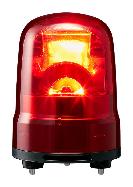 Patlite (U.s.a.) Skh-M2Tb-R Beacon, 88Db, Flash/rotate, Red, 100mm