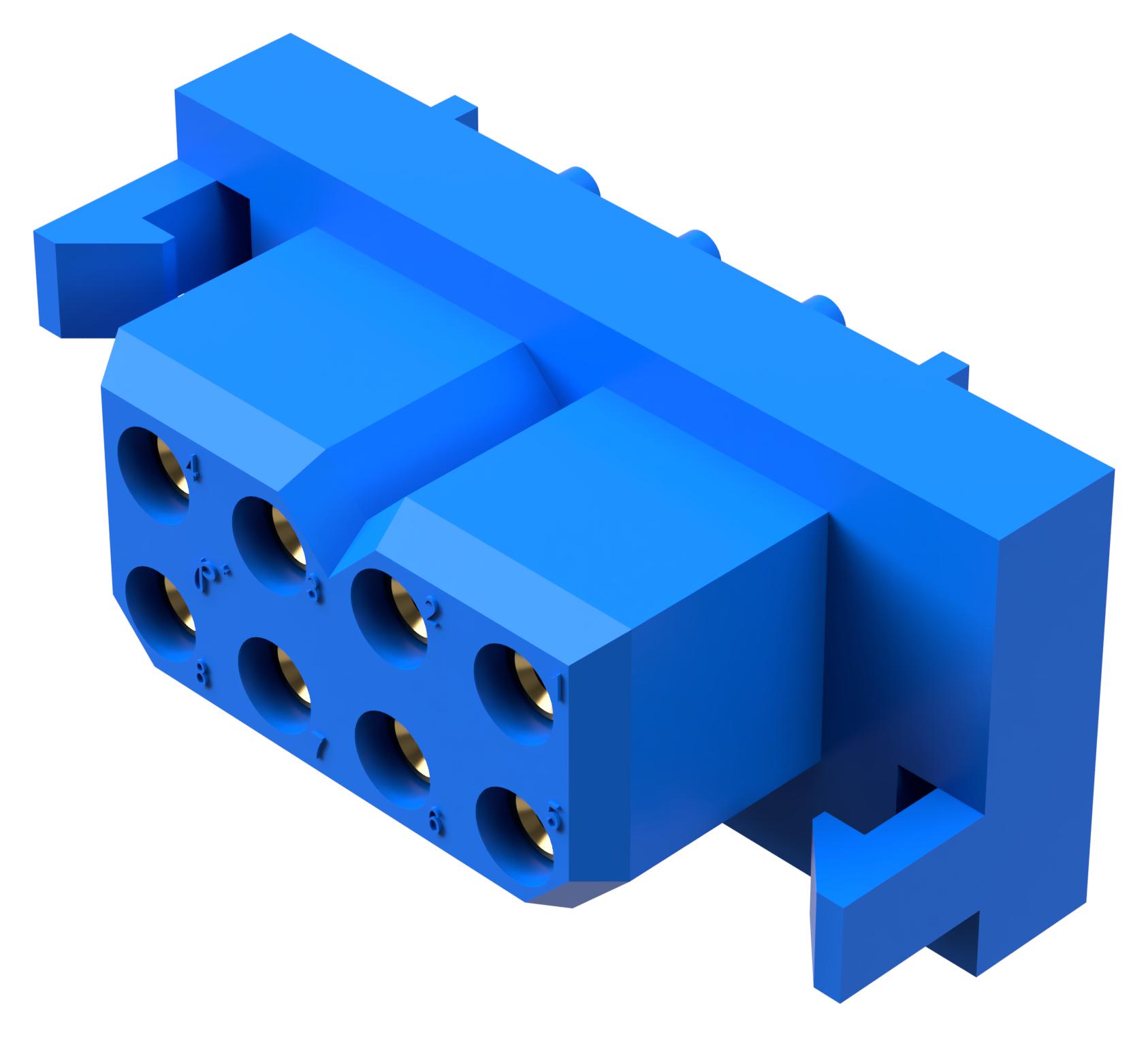 Positronic Plb08F300A1/aa. Rectangular Pwr Connector, Rcpt, 8Pos