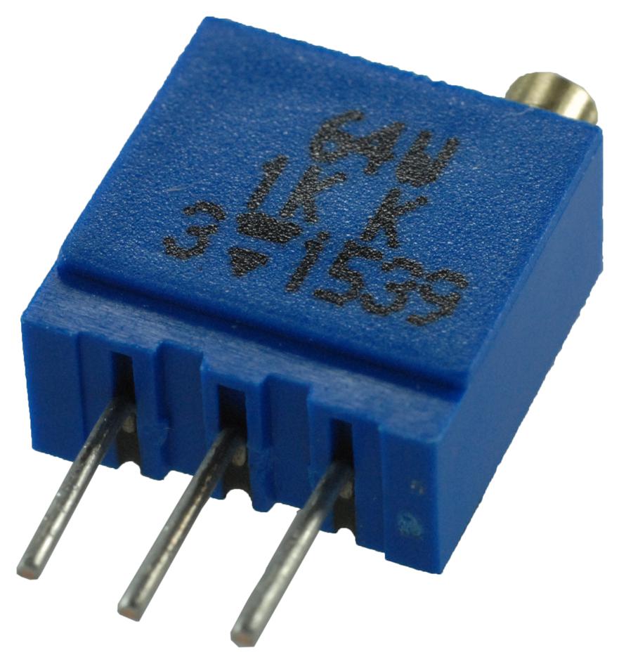 Vishay 064W102 Trimmer Potentiometer, 1Kohm 25Turn Through Hole