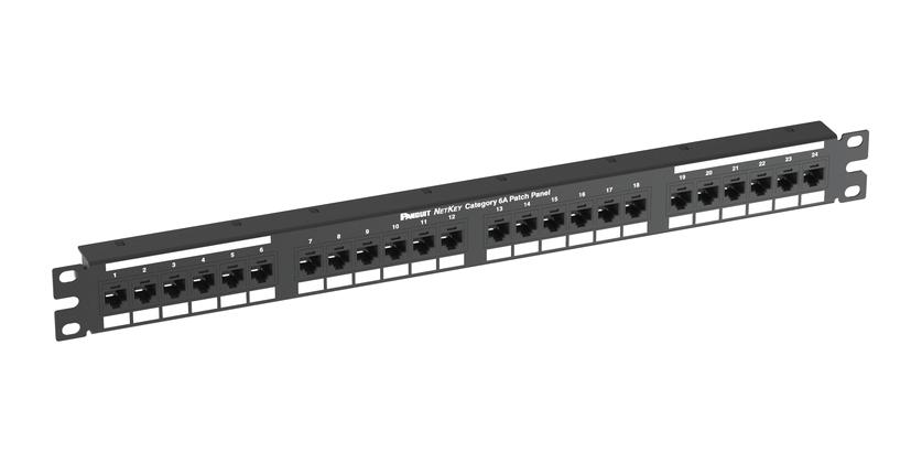 Panduit Nk6Xppg24Y Patch Panel, Rj45, Cat6A, 24Port, 1U