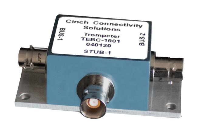 Trompeter Cinch Connectivity Tebc-1001 Bus Coupler, 1 Stub, Aluminum Alloy