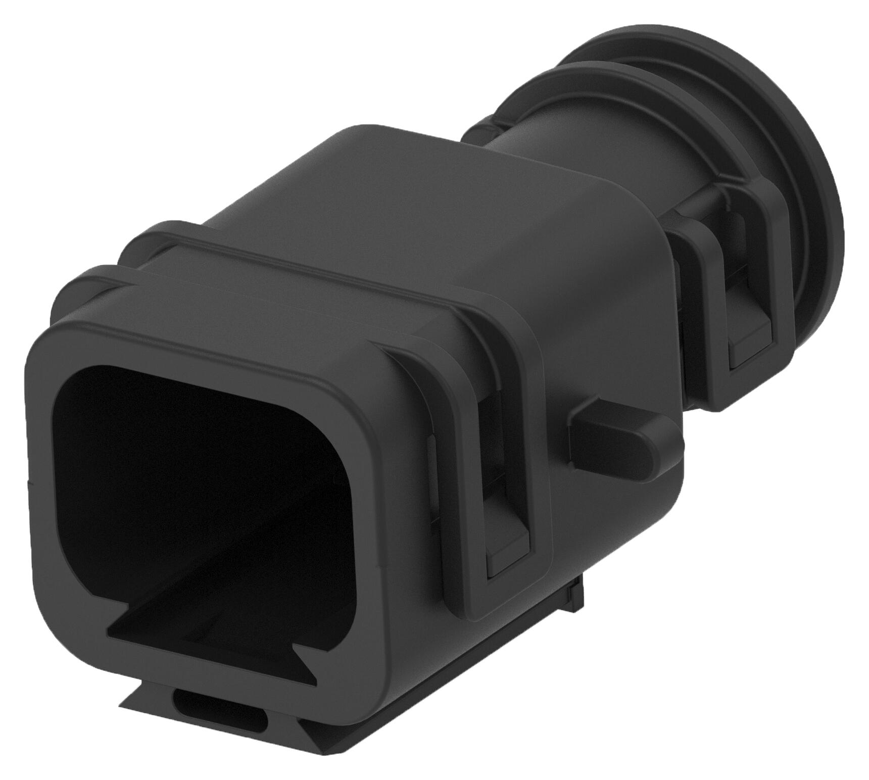 Amp Connectors / Te Connectivity 2371721-2 Cover, Tab Conn, 4Pos, Blk, Pa