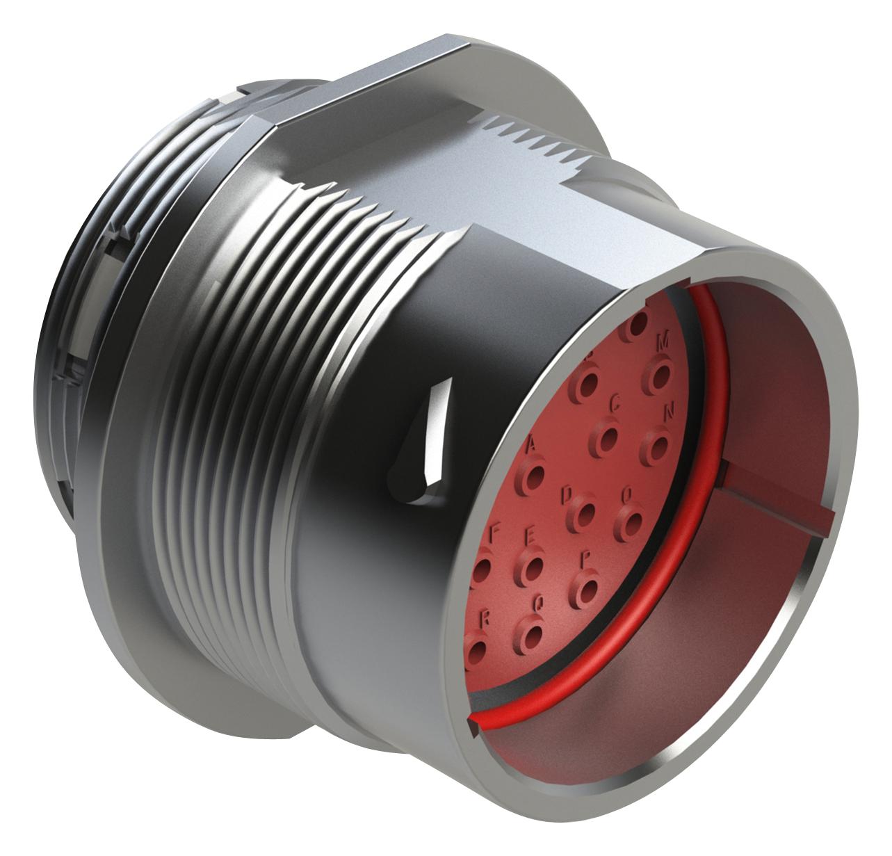 Amphenol Sine/tuchel Ahdm04-24-23Pt Circular Connector, Rcpt, 23Pos, Crimp