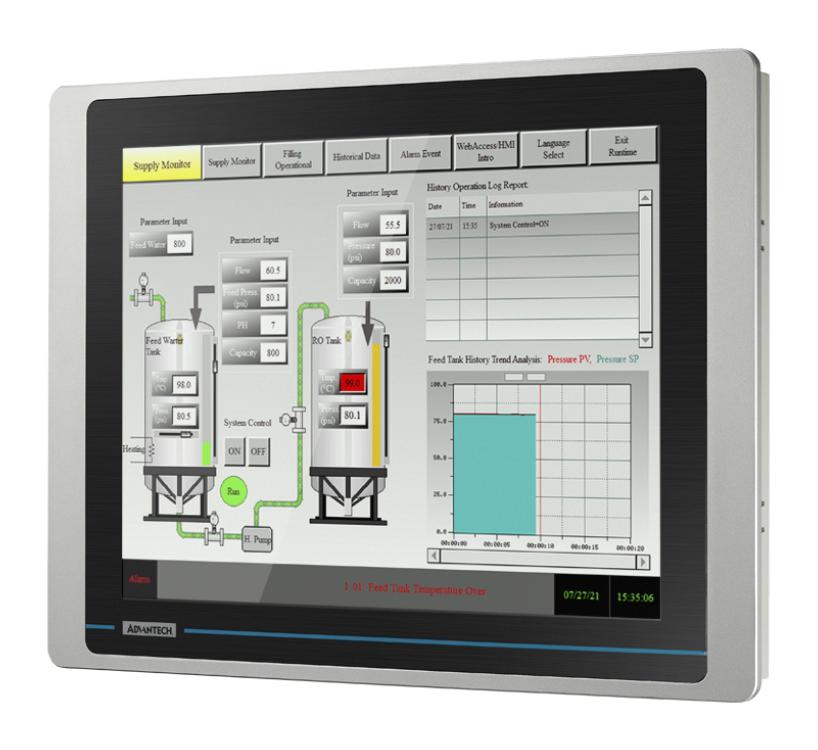 Advantech Wop-215K-Nae Operator Panel, Xga Tft Lcd, 15, 24Vdc