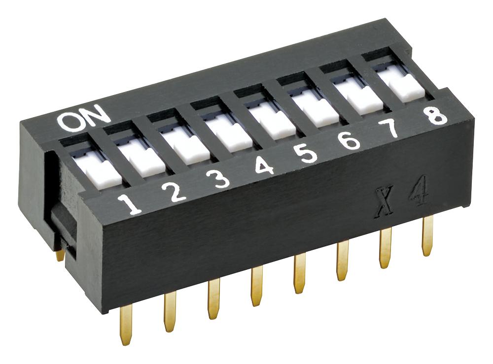 Omron Electronic Components A6E-8101-N Dip Switch, 8Pos, Spst, Flat