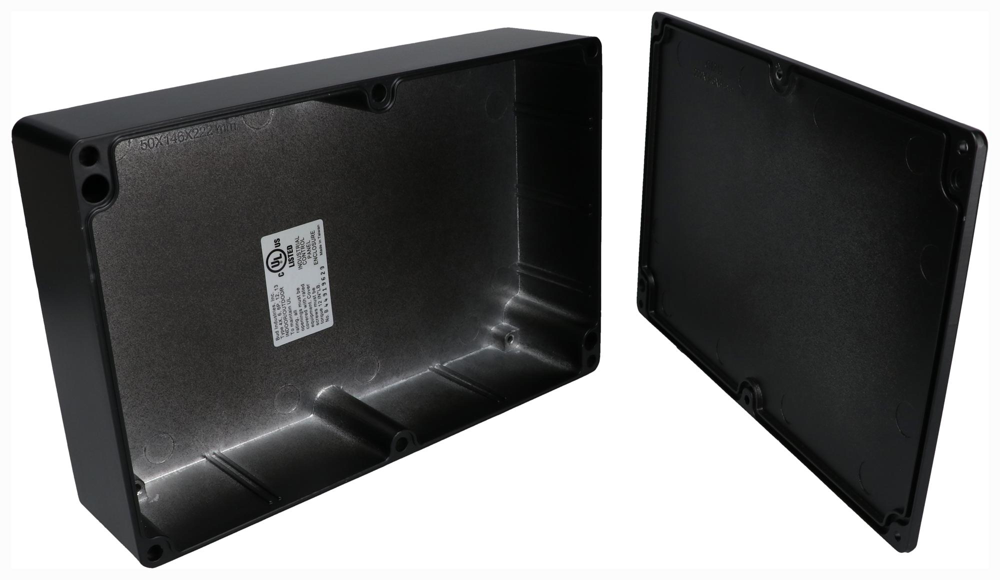 Bud Industries An-1307-Ab Enclosure, Wall, Aluminium, Black