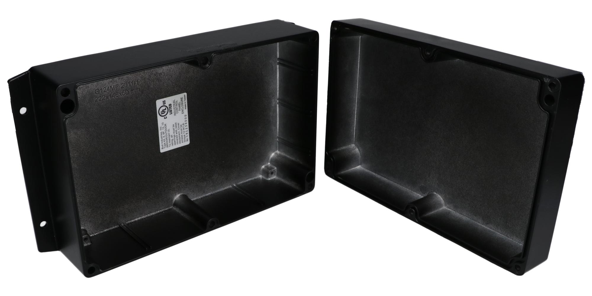 Bud Industries An-2858-Ab Enclosure, Wall Mount, Aluminium, Black