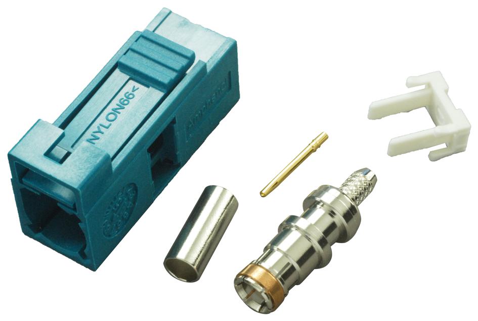 Amphenol RF Fa1-Nzsj-C01-0. Rf Connector, Smb, Straight Jack, Cable