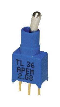 APEM Tl39P005000 Toggle Switch, Spdt, 0.4A, 20Vac/dc, Th