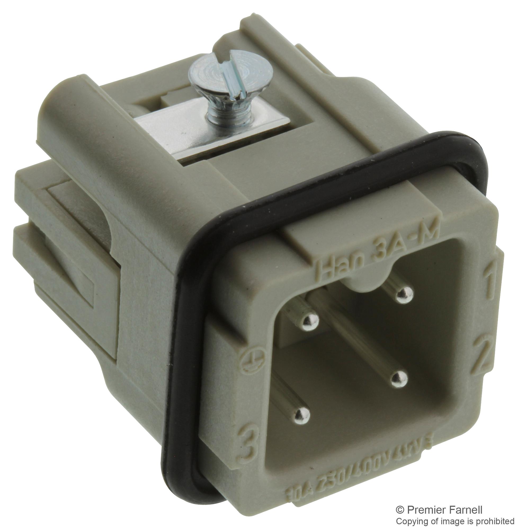 HARTING 09200032611 Rectangular Han Insert, Plug, 3Way Screw