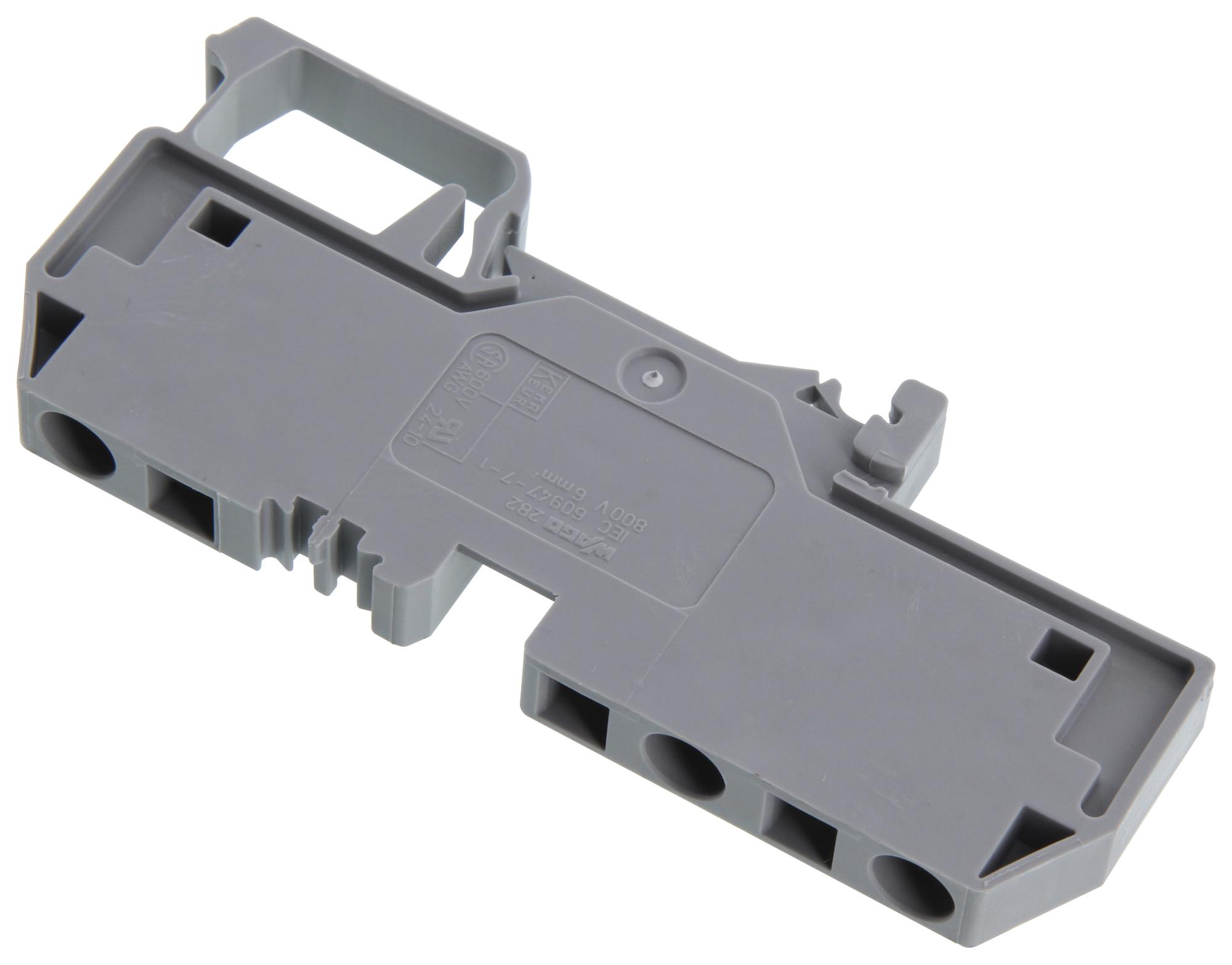 WAGO 282-681. Terminal Block, Din Rail, 3 Position, 20-10Awg