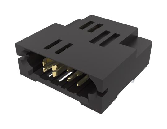 Amphenol Communications Solutions 10164595-00H240Plf Rect Pwr Connector, R/a Hdr, 2P+4S, Press Fit