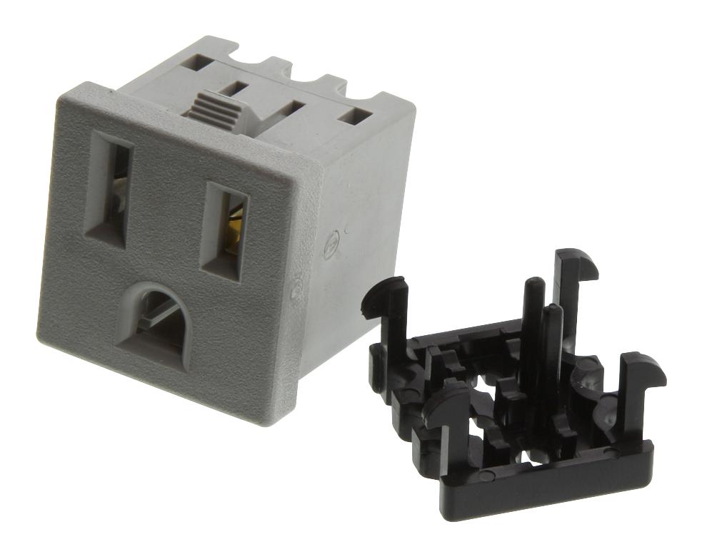 Amp Connectors / Te Connectivity 1-208979-1 Connector, Power Entry, Receptacle, 15A