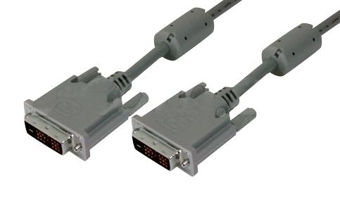 L-Com Ctldvimm-15. Audio/video Cable, Dvi-D Plug, 15 , Gry