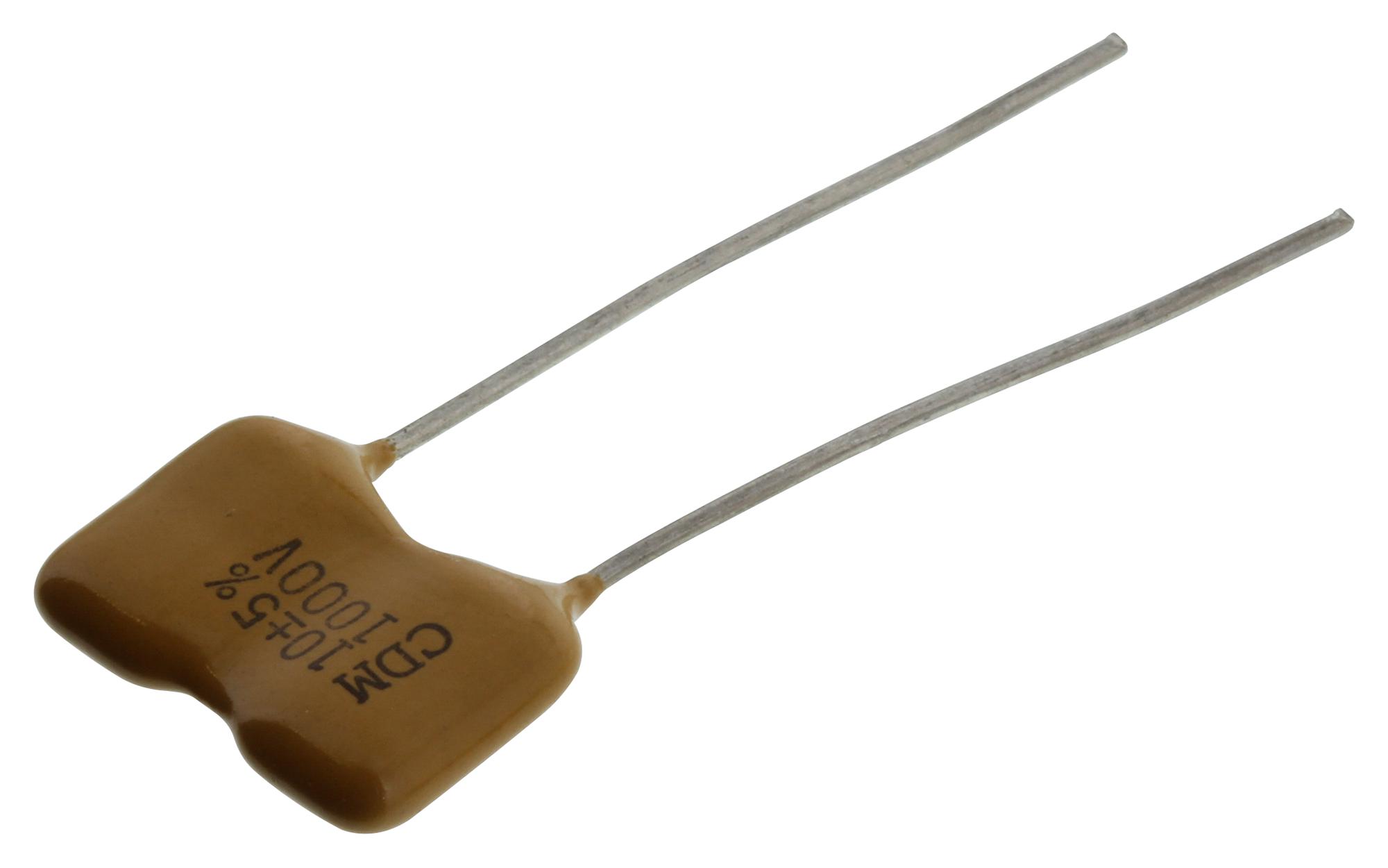 Cornell Dubilier Cdv19Cf100Jo3F Silver Mica Capacitor 10Pf, 1Kv, 5%, Radial