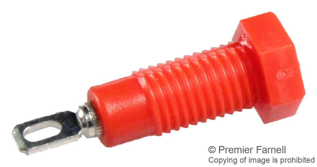 Abbatron Hh Smith 1458-102 Banana Jack, 15A, Stud, Red