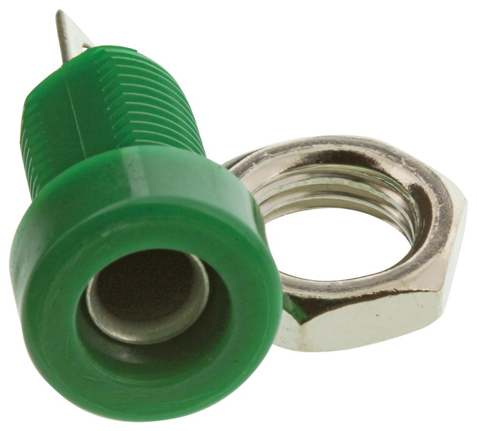 Abbatron Hh Smith 1509-104 Banana Jack, 15A, Stud, Green