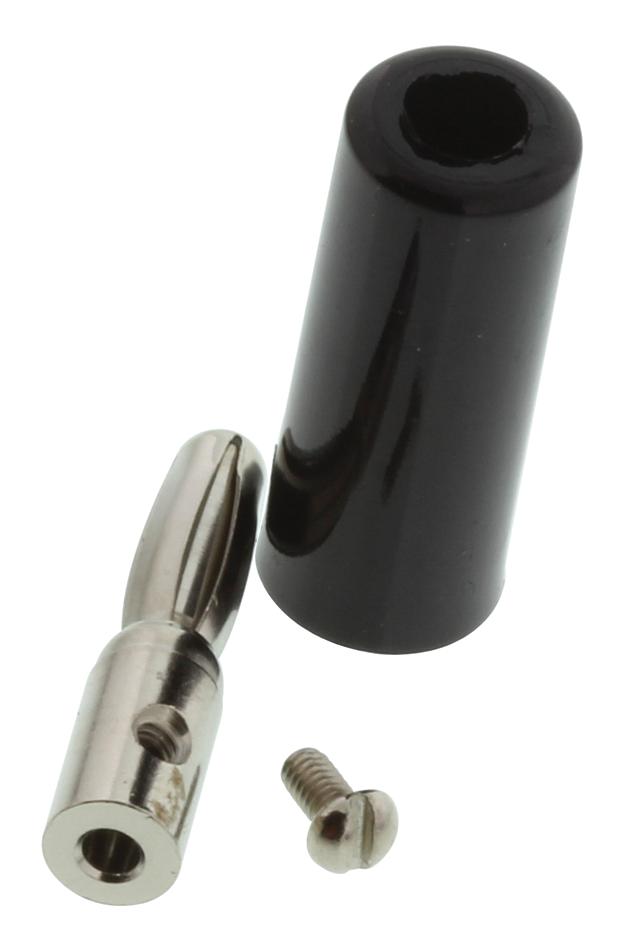 Abbatron Hh Smith 204-103 Banana Plug, 15A, Stud, Black