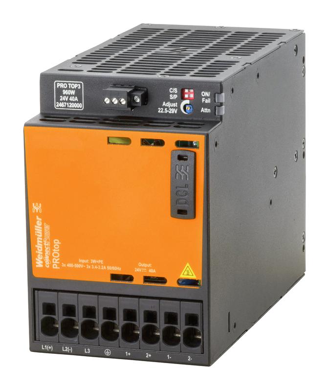 Weidmuller 2467120000 Power Supply, Ac-Dc, 24V, 20A