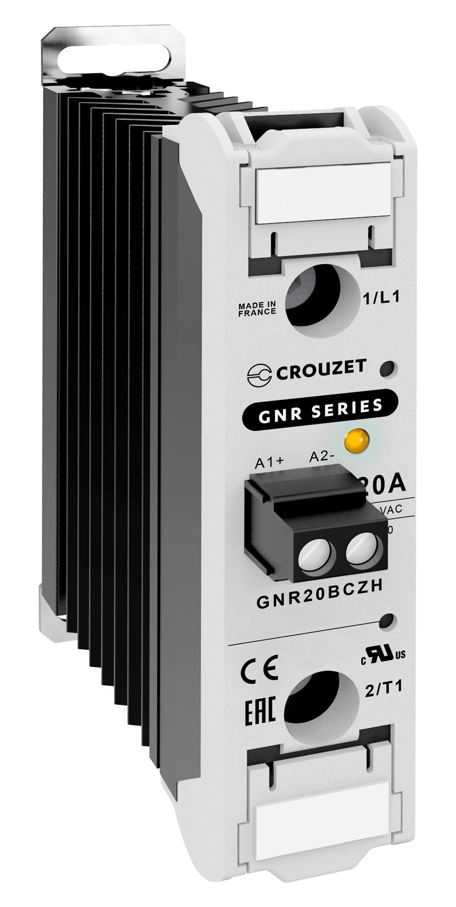 Crouzet Gnr20Bczh. Solid State Rly, 20A/48-660Vac, Din Rail