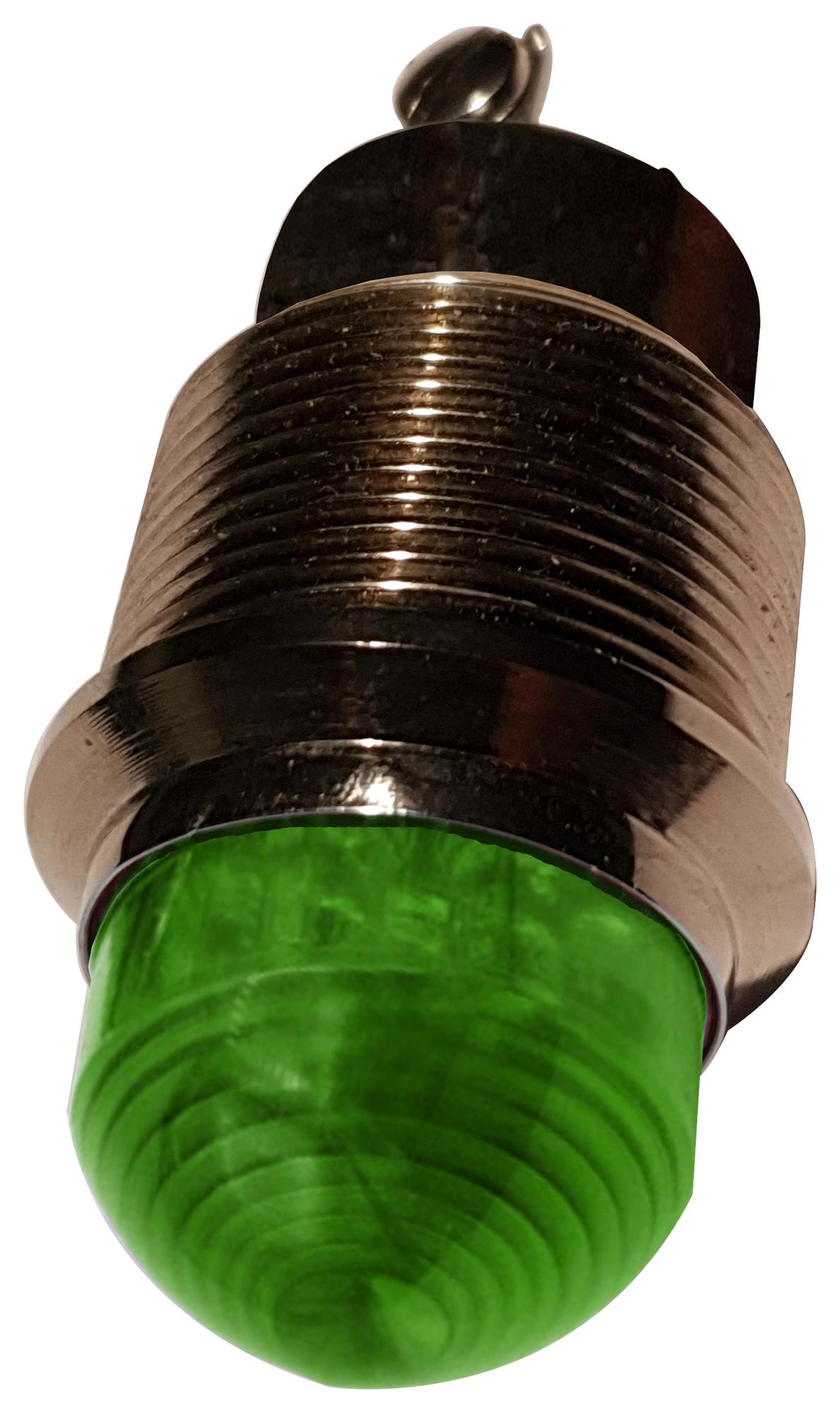 Dialight 630-3605-304F Panel Indicator, Green, 1.18, 120Vac