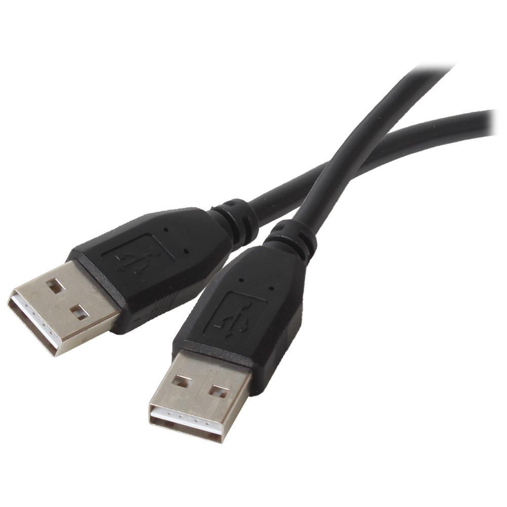 Stellar Labs Computer Plus 83-17330 3 Black Usb Reversible A Male To A Male Cable