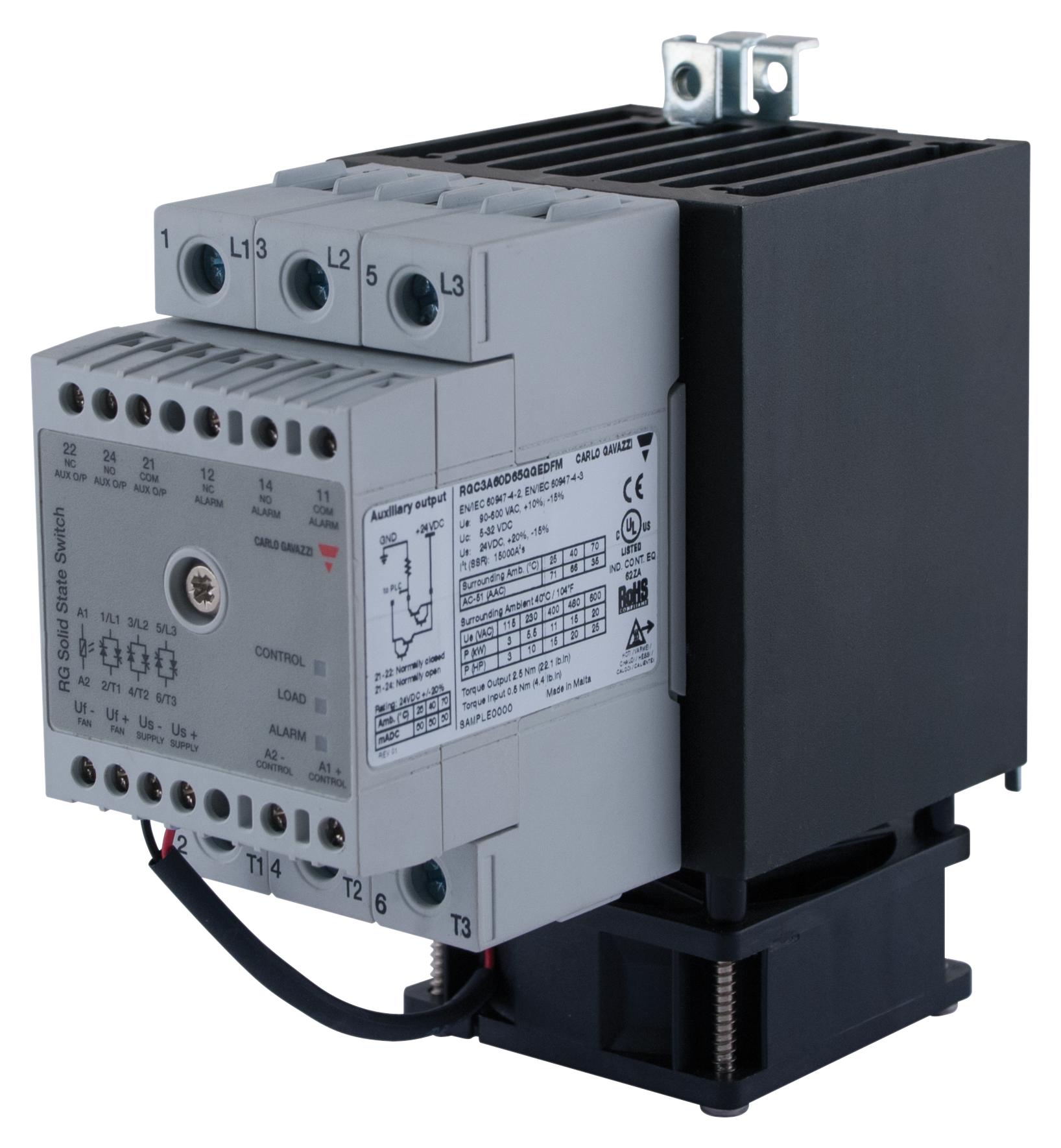 RGC3P60I65EDFP Carlo Gavazzi, SOLID STATE CONTACTOR, 65A, DIN/PANEL ...