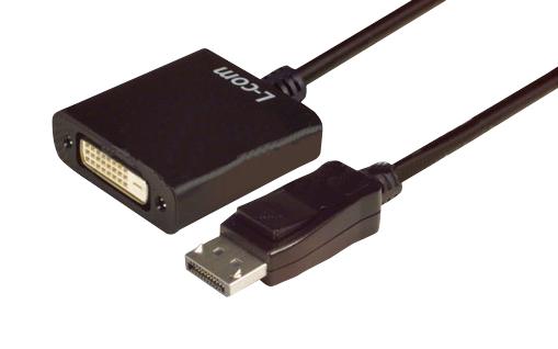 L-Com Dp-Dvi-Cbl Audio Adapter, Dp Plug/dvi-D Rcpt, 3.9