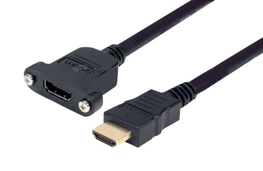 L-Com Pmhdmf-1 Cable, Hdmi Rcpt-Hdmi Plug, 3.3 , Blk