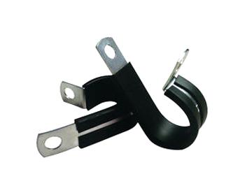 Essentra Components Spn-4 Cable Clamp, 6.4mm, Steel, Black