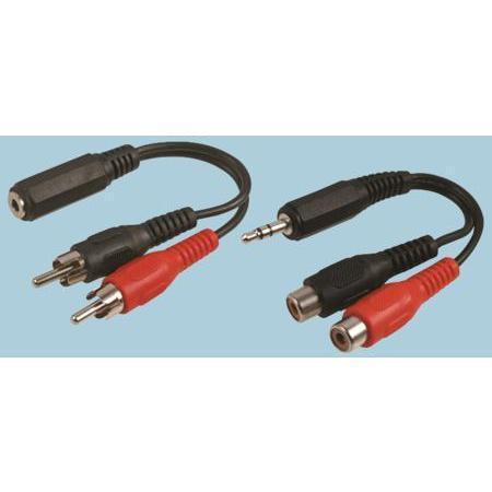 Multicomp Pro Psg03482 Cable, 3.5mm Jack-2 Rca Plug, 6Ft, Blk