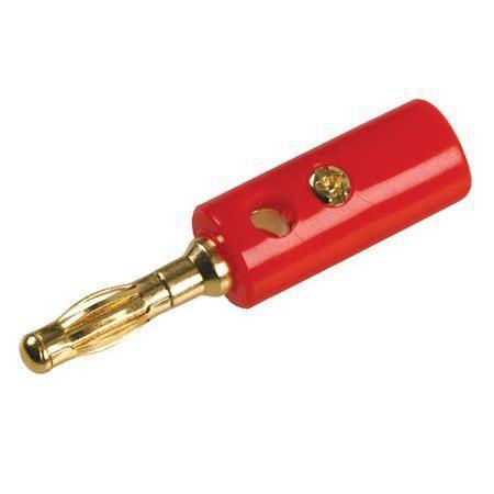 Multicomp Pro Psg03480 Banana Plug, Gold Plated, Red