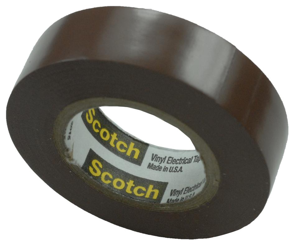 3M 35 Brown (1/2X20Ft) Tape, Insulation, Pvc, Brown, 0.5Inx20Ft