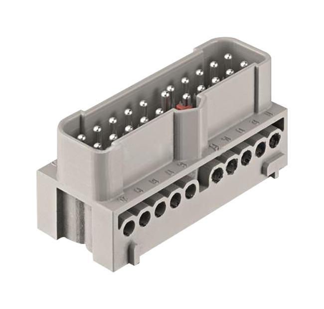 HARTING 19410202601 Rectangular Insert, Plug, 20 Position