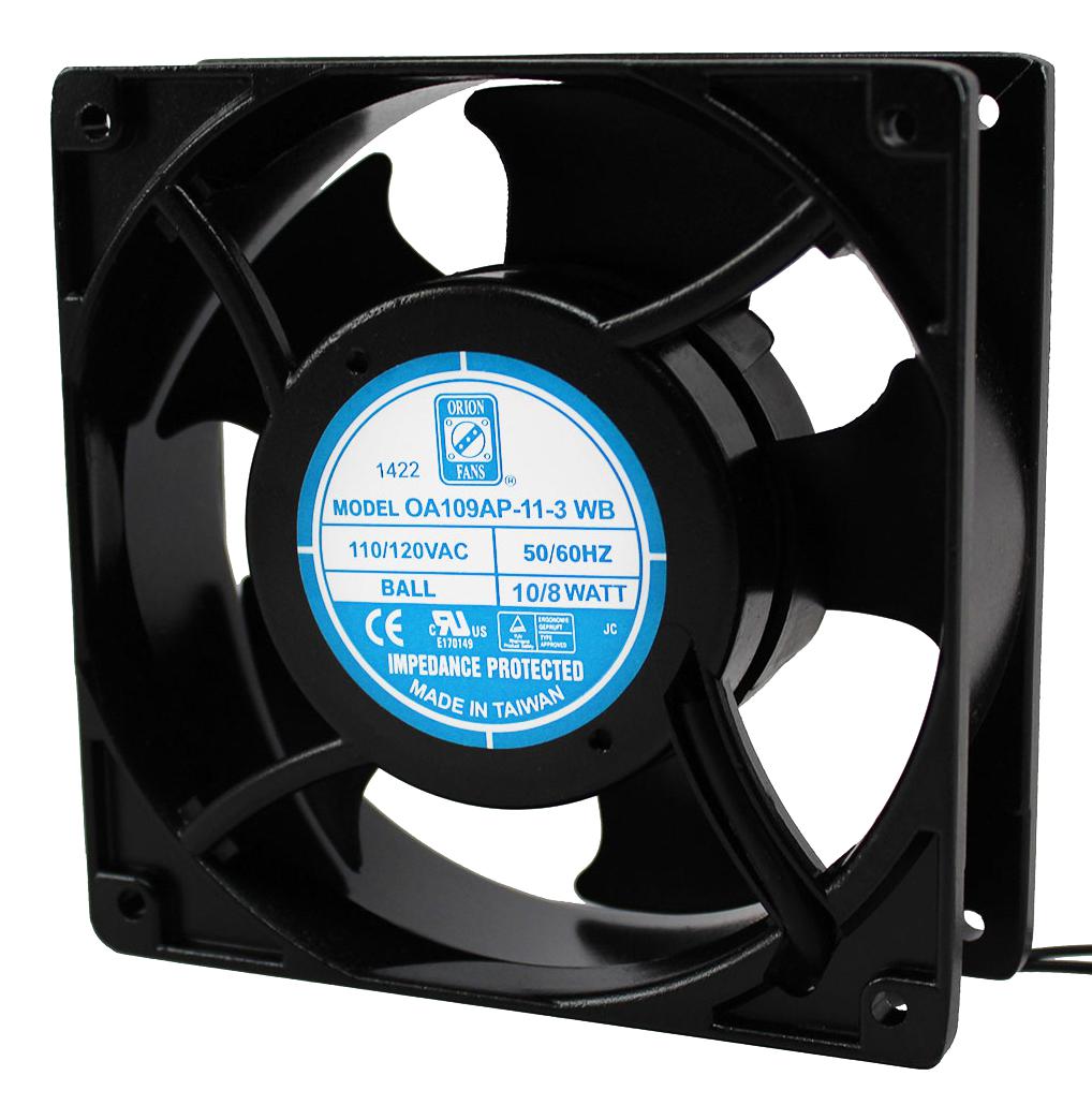 Orion Fans Oa109Ap-11-3Wb Axial Fan, 51Cfm, 25Db, 115V, 120X38.5mm