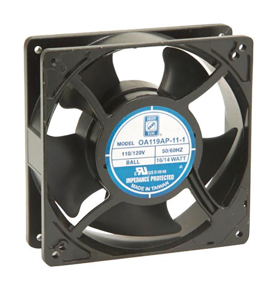 Orion Fans Oa119Ap-11-1Tb Axial Fan, Ball, 130Cfm, 46Db, 14W, 115V